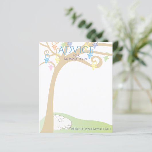 Baby shower advies Kaart Paci Bunny (Staand voorkant)