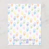 Baby shower advies Kaart Paci Bunny (Achterkant)