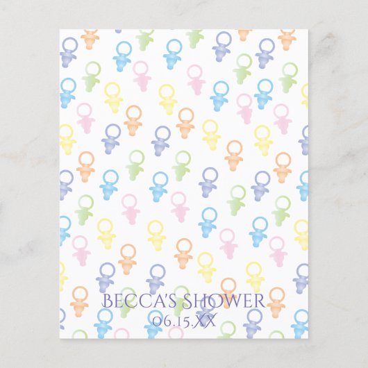 Baby shower advies Kaart Paci Bunny (Achterkant)