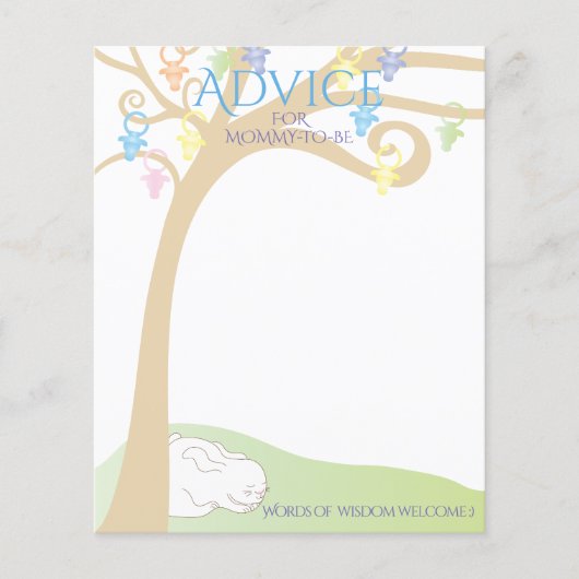 Baby shower advies Kaart Paci Bunny (Voorkant)