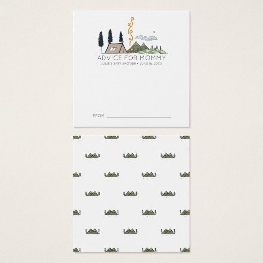 Baby shower advies Kaarten | Avontuur Vierkante Visitekaartjes (Voorkant /achterkant)