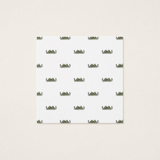 Baby shower advies Kaarten | Avontuur Vierkante Visitekaartjes (Achterkant)