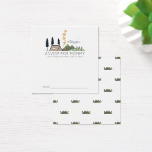Baby shower advies Kaarten   Avontuur Vierkante Visitekaartjes
