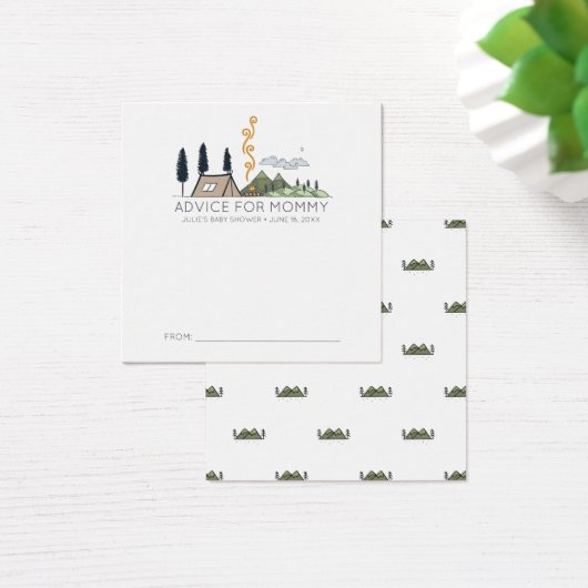 Baby shower advies Kaarten | Avontuur Vierkante Visitekaartjes (Bureau)