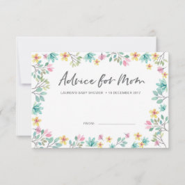 Baby shower advies Kaarten | Kleurrijke bloemen
