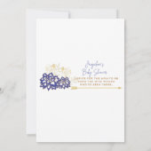 Baby shower Advies moeder om paarse thema te zijn Bedankkaart (Achterkant)