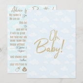 Baby shower advies notitiekaartje (Voorkant / Achterkant)