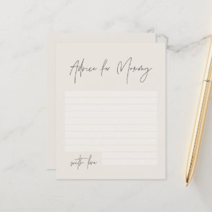 Baby shower advies voor mama modern elegant cream