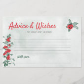 Baby shower advies wenst rustieke tomaat Waterverf Briefpapier (Voorkant)