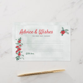 Baby shower advies wenst rustieke tomaat Waterverf Briefpapier