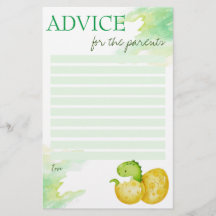 Baby shower - advieskaart die binnenkort uitbroedt