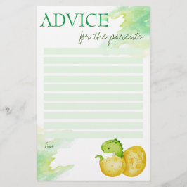 Baby shower - advieskaart die binnenkort uitbroedt briefpapier