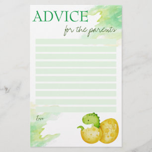 Baby shower - advieskaart die binnenkort uitbroedt briefpapier