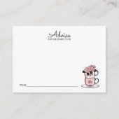 Baby shower-advieskaart voor theatergebruik en blo informatiekaartje (Voorkant)