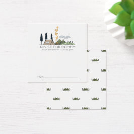 Baby Shower Advieskaarten | Avontuur Vierkante Visitekaartjes