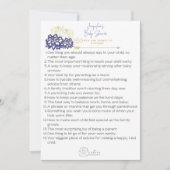 Baby shower Adviezen kaart paarse thema (Voorkant)
