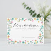 baby shower Adviezenkaarten | Kleurrijke bloemen Kaart (Staand voorkant)