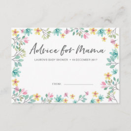 baby shower Adviezenkaarten | Kleurrijke bloemen Kaart