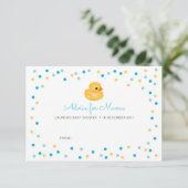 baby shower Adviezenkaarten | Rubber Duck Kaart (Staand voorkant)
