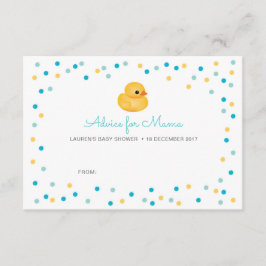 baby shower Adviezenkaarten | Rubber Duck Kaart