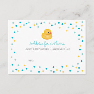 baby shower Adviezenkaarten Rubber Duck Kaart