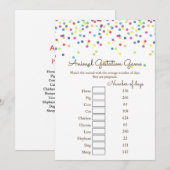 Baby shower afdrukken Game met antwoord 5x7 formaa Kaart (Voorkant / Achterkant)