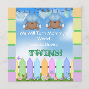 BABY SHOWER AFRIKAANSE AMERIKAANSE TWEEDE BOYS KAART