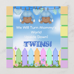 BABY SHOWER AFRIKAANSE AMERIKAANSE TWEEDE BOYS KAART