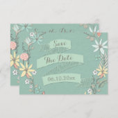 baby shower - afwerking - afdruk - spaar de datum  kaart (Voorkant / Achterkant)