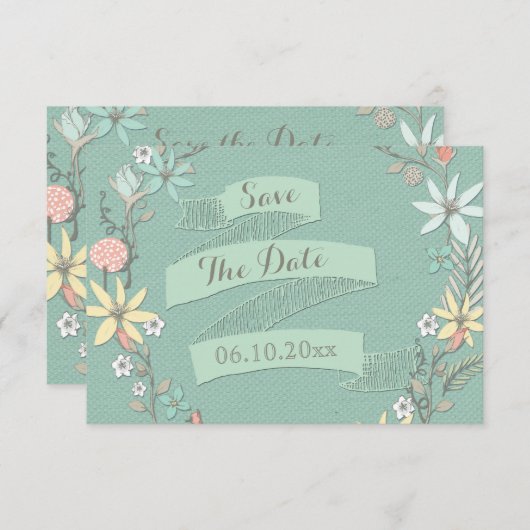 baby shower - afwerking - afdruk - spaar de datum  kaart (Voorkant / Achterkant)