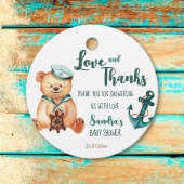 Baby shower Ahoy is een jongen teddy beer nautisch Bedankjes Labels