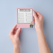 Baby shower Alfabet Name BINGO Game Bunny Flyer (Hand)