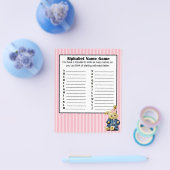Baby shower Alfabet Name BINGO Game Bunny Flyer (Enkel)