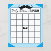 Baby shower Alfabet Name BINGO Game Mustache Flyer (Achterkant)