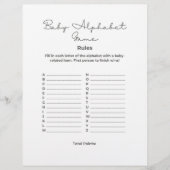 Baby Shower Alfabetspel Briefhoofd (Voorkant)