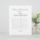 Baby Shower Alfabetspel Briefhoofd (Staand voorkant)