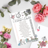 Baby shower Alice in Wonderland Fun Raad eens wie