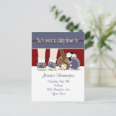 Baby shower Alle Sport Uitnodiging Sjabloon (Staand voorkant)