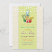 baby shower Aloha Luau Pineapple Invite Kaart (Voorkant)