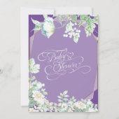Baby Shower | Amethyst Violet Wildflowers Bessen Kaart (Voorkant)