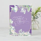 Baby Shower | Amethyst Violet Wildflowers Bessen Kaart (Staand voorkant)