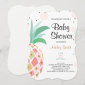 Baby shower anananas uitnodiging Tropisch bridal (Voorkant / Achterkant)
