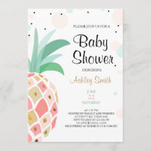 Baby shower anananas uitnodiging Tropisch bridal