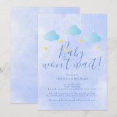 Baby shower Annulering Blue Shower per Mail Kaart (Voorkant / Achterkant)