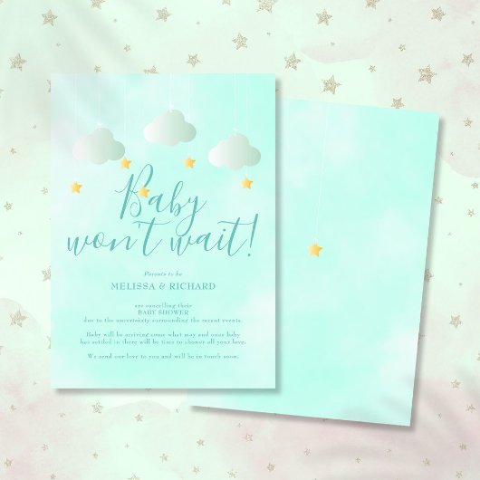Baby Shower Annulering Shower per post Neutraal Kaart