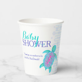 baby shower aqua zee papieren bekers