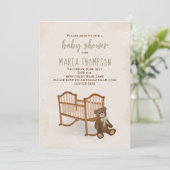 Baby Shower Aquarel Geslacht Neutraal Landelijk Te Kaart (Staand voorkant)