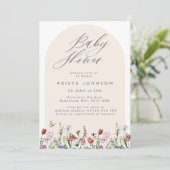 Baby shower Arch & Wild Flowers Kaart (Staand voorkant)