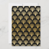Baby shower Art Deco 1920 Black & Gold Gatsby Kaart (Achterkant)