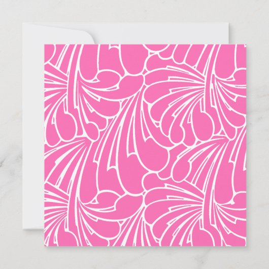  Baby shower, Art Nouveau Floral Pattern Kaart (Achterkant)